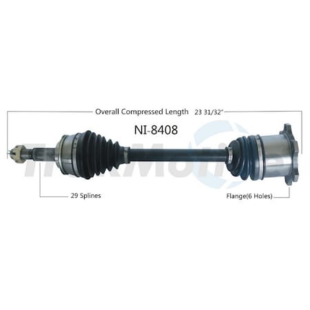 Surtrack Axle Cv Axle Shaft, Ni-8408 NI-8408